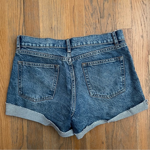 Reformation Charlie High Waist Cuffed Cutoff Denim Shorts - Picture 7 of 7